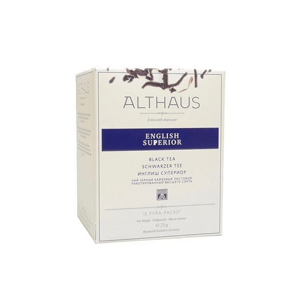 Althaus Schwarztee English Superior - 15 Pyra Packs