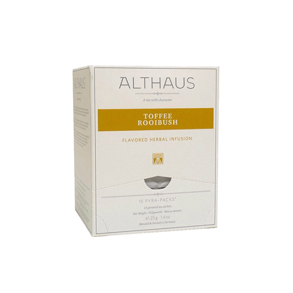 Althaus Kräutertee Toffee Rooibush - 15 Pyra Packs